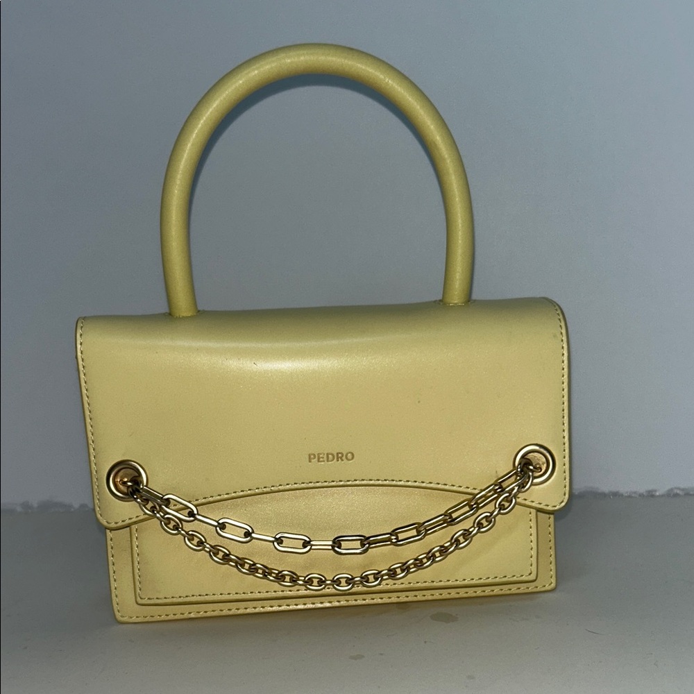 Pedro Cream Mini Bag with Chain Accent